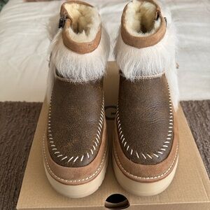 UGG Brown and Cream Winter Boots